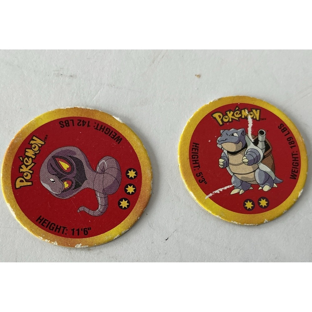Pokemon Tazo Ekans Lot 2 Discs Vintage 90s Collectible Coins‎